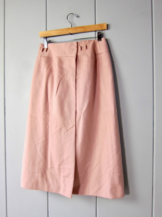 70s Dusty Pink Wool Skirt | Vintage Anne Klein Wo… - image 6