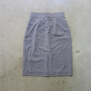 80s Checkered Pencil Skirt