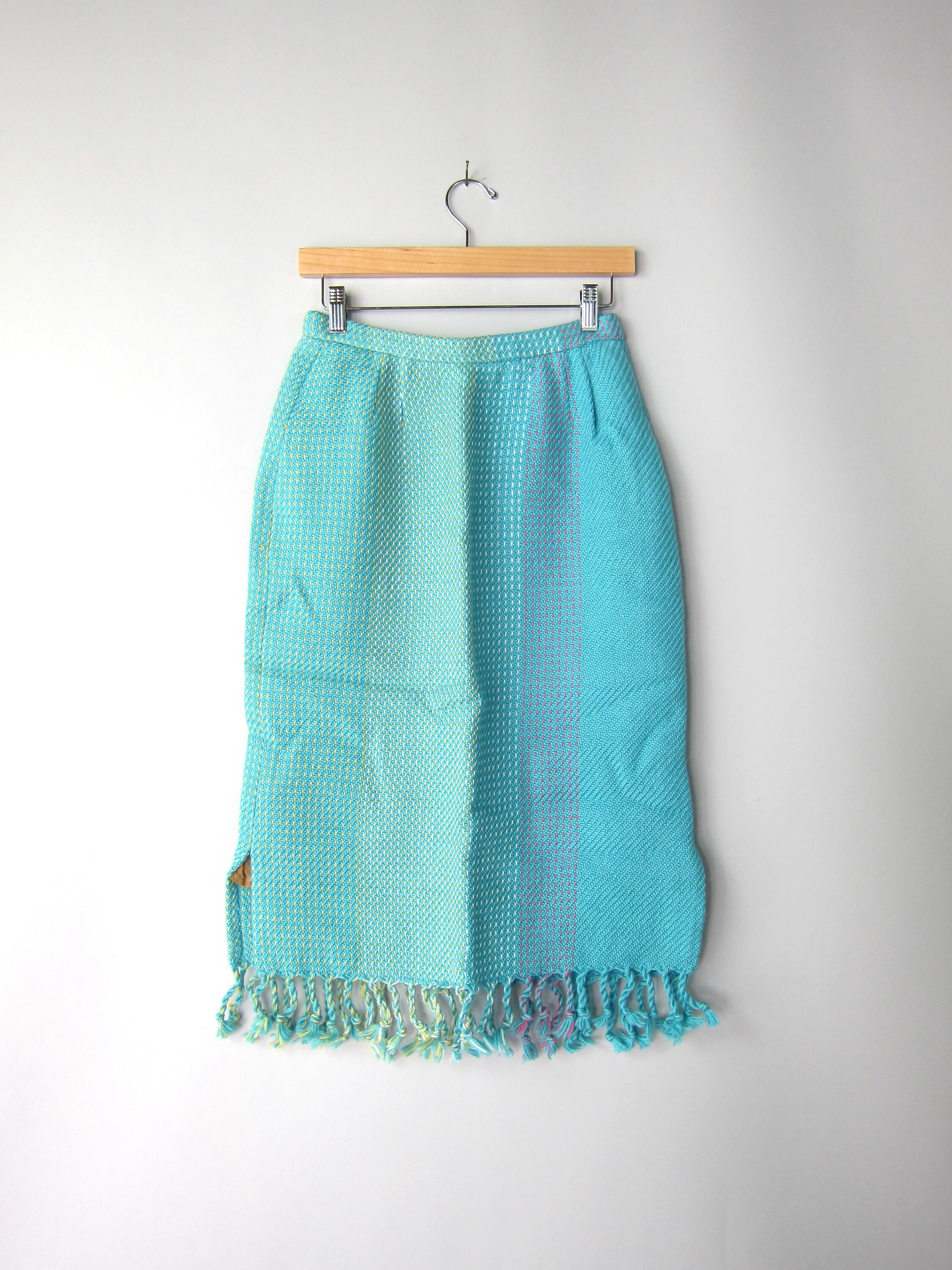 Colliander Handwoven Wool Pencil Skirt: Finnish Korry Colliander Fringe Skirt - Etsy