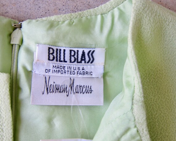 Bill Blass 90s Pastel Green Dress | Modern Grass … - image 6