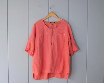 オーバーサイズコットンガーゼトップス | ミニマルなスラウチシャツ