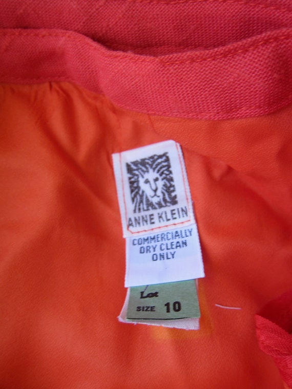 70s Orange Aline Wrap Skirt | Anne Klein Solid Ap… - image 7