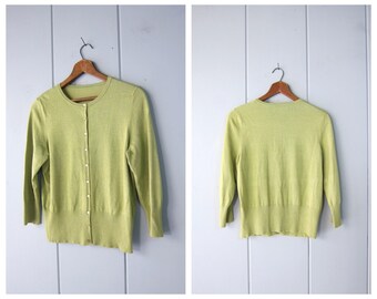 chartreuse cardigan sweater