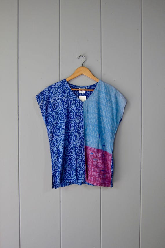 Market Place Embroidered Patchwork Top - image 1