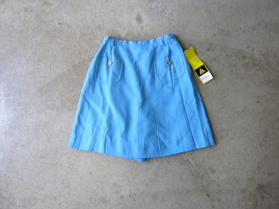 60s Blue Culottes Skirt Evan Picone Rayon Poly Soft Fabric Mini Skirt Vintage High Waist Preppy Skirt Aline School Girl Sailor Skirt CJ Etsy Australia