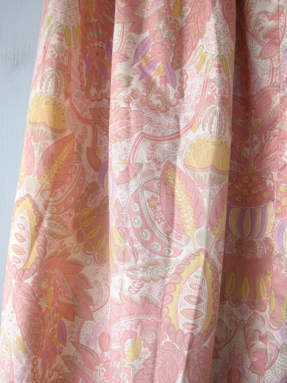 80s Pink Floral Print Skirt | Colorful Vintage Re… - image 5