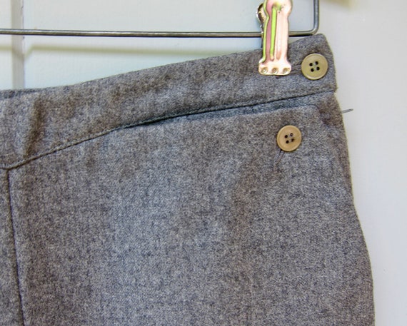 90s Giorgio Armani Wool Skirt | Grey Wool Pencil … - image 4