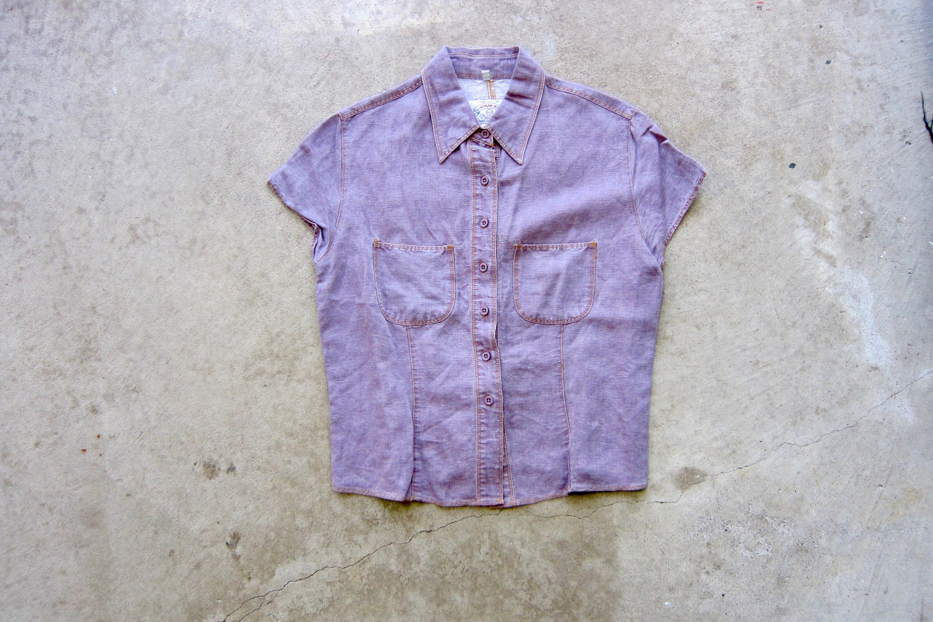 90s Armani Jeans　Pure Linen Shirts 90s Armani Jeans Pure Linen Shirts