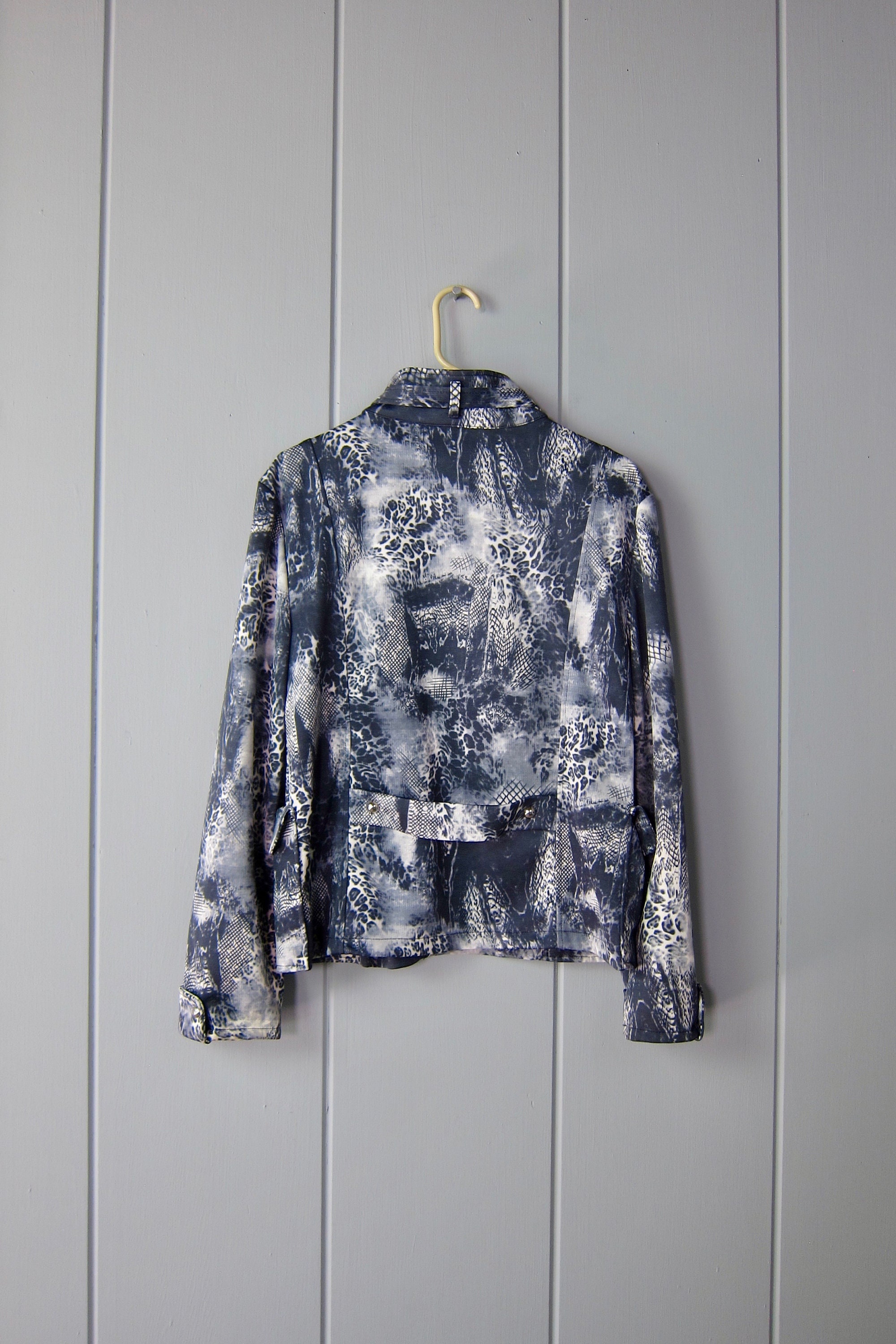 ジャケット・アウター 00s archive y2k python pattern jacket 90s Reptile Print Zip up Jacket: Stretchy Y2K Punk Coat - Etsy