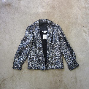 Vintage Black Sequins Blazer