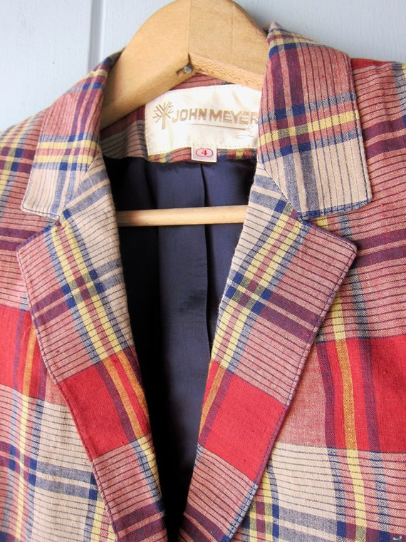 70s John Meyer Plaid Blazer - image 4