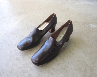 Vintage 60s Brown Leather Loafers: Amalfi Italian Slip-Ons, Deadstock