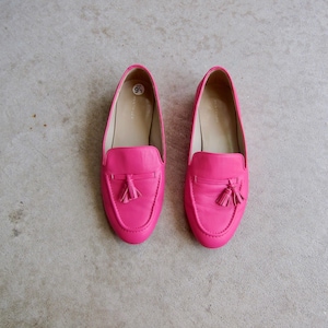 Pink Leather Loafers with Tassels Ann Taylor Size 9.5