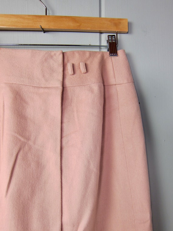 70s Dusty Pink Wool Skirt | Vintage Anne Klein Wo… - image 5