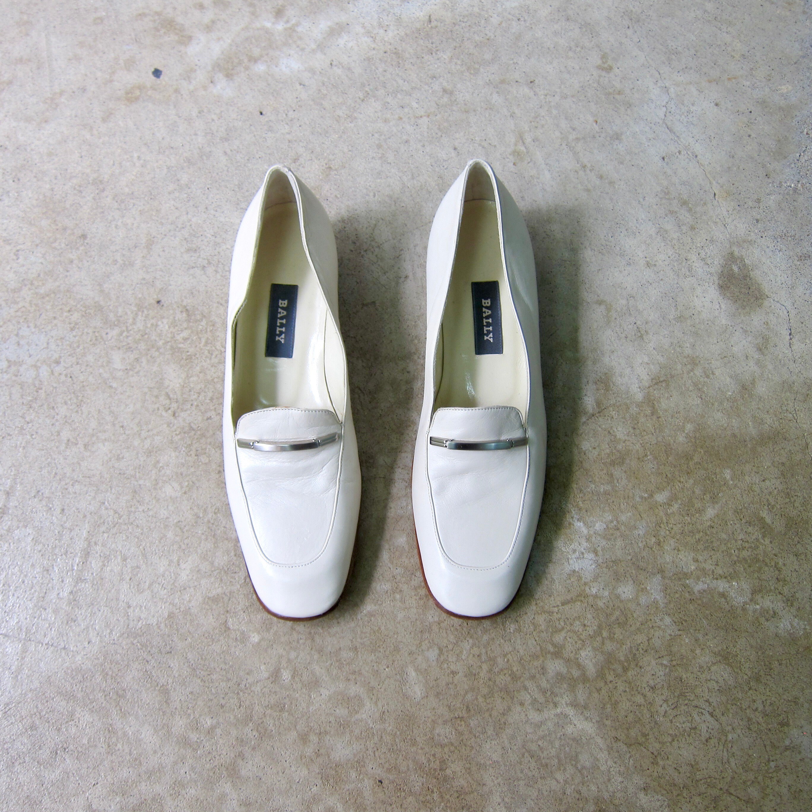 Bally white loafers sales