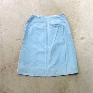 70s Blue Suede Mini Skirt | Vintage Bill Atkinson Leather Skirt | Deadstock CJ