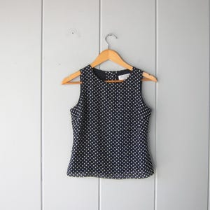 black and white polka dot tank top