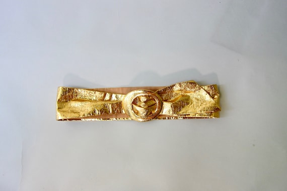 60s Gold Metallic Belt - image 1