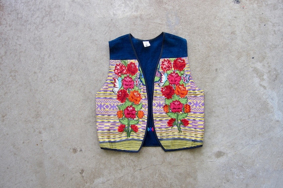 Vintage Guatemalan Vest | Colorful Hand Embroider… - image 1