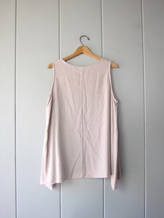 90s Pebble Grey Tencel Tank Top | Bryn Walter Ove… - image 6