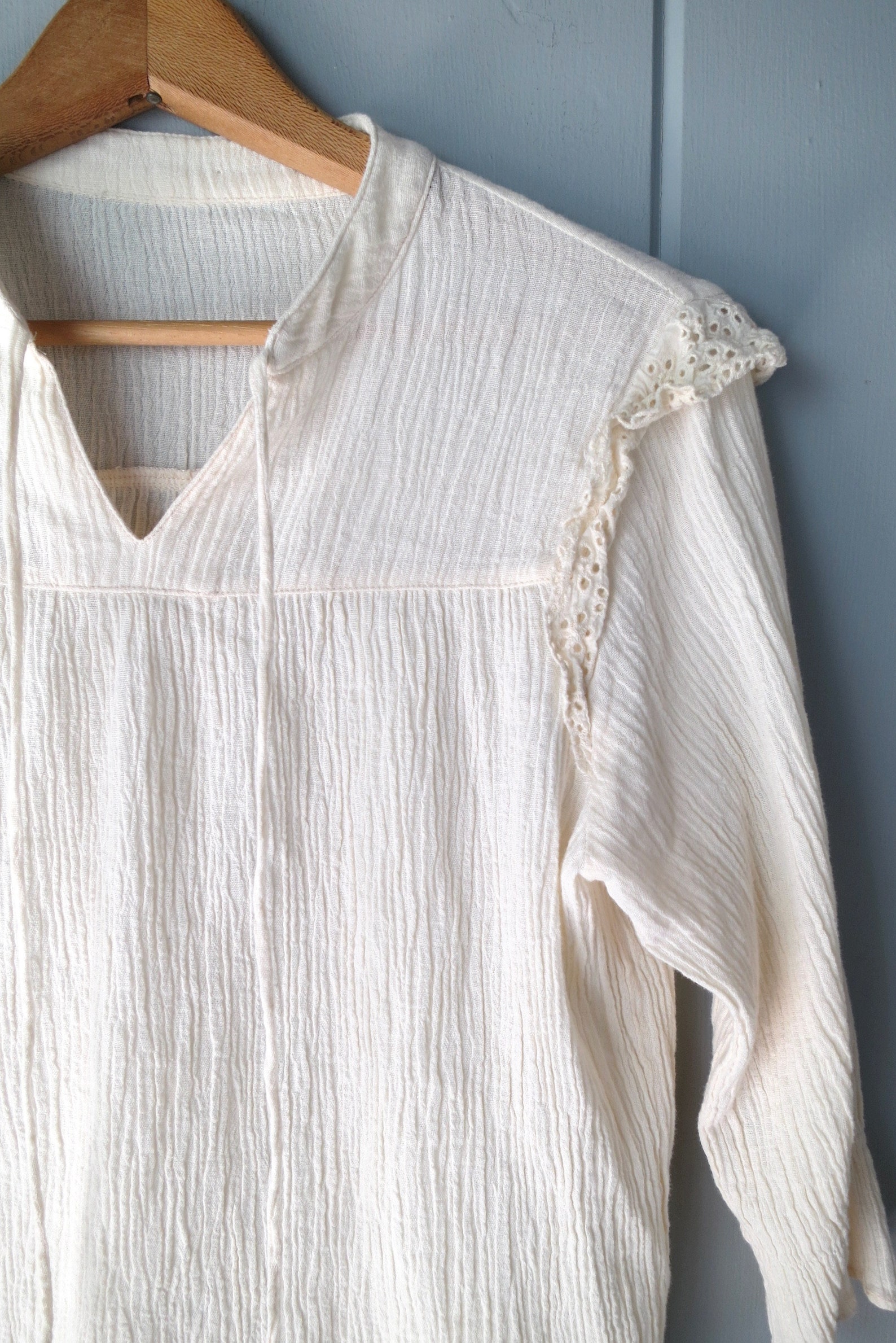 white gauze blouse ladies