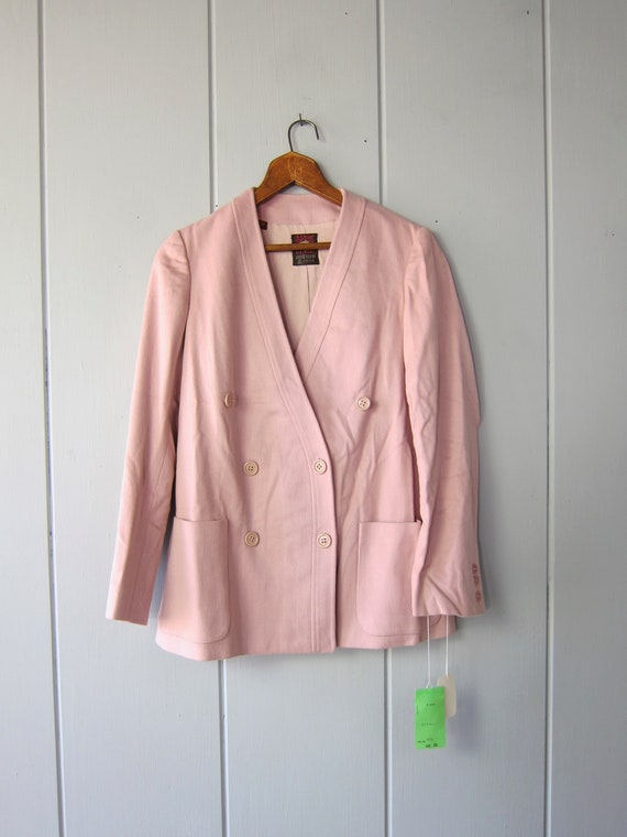 70s Dusty Pink Wool Skirt | Vintage Anne Klein Wo… - image 8