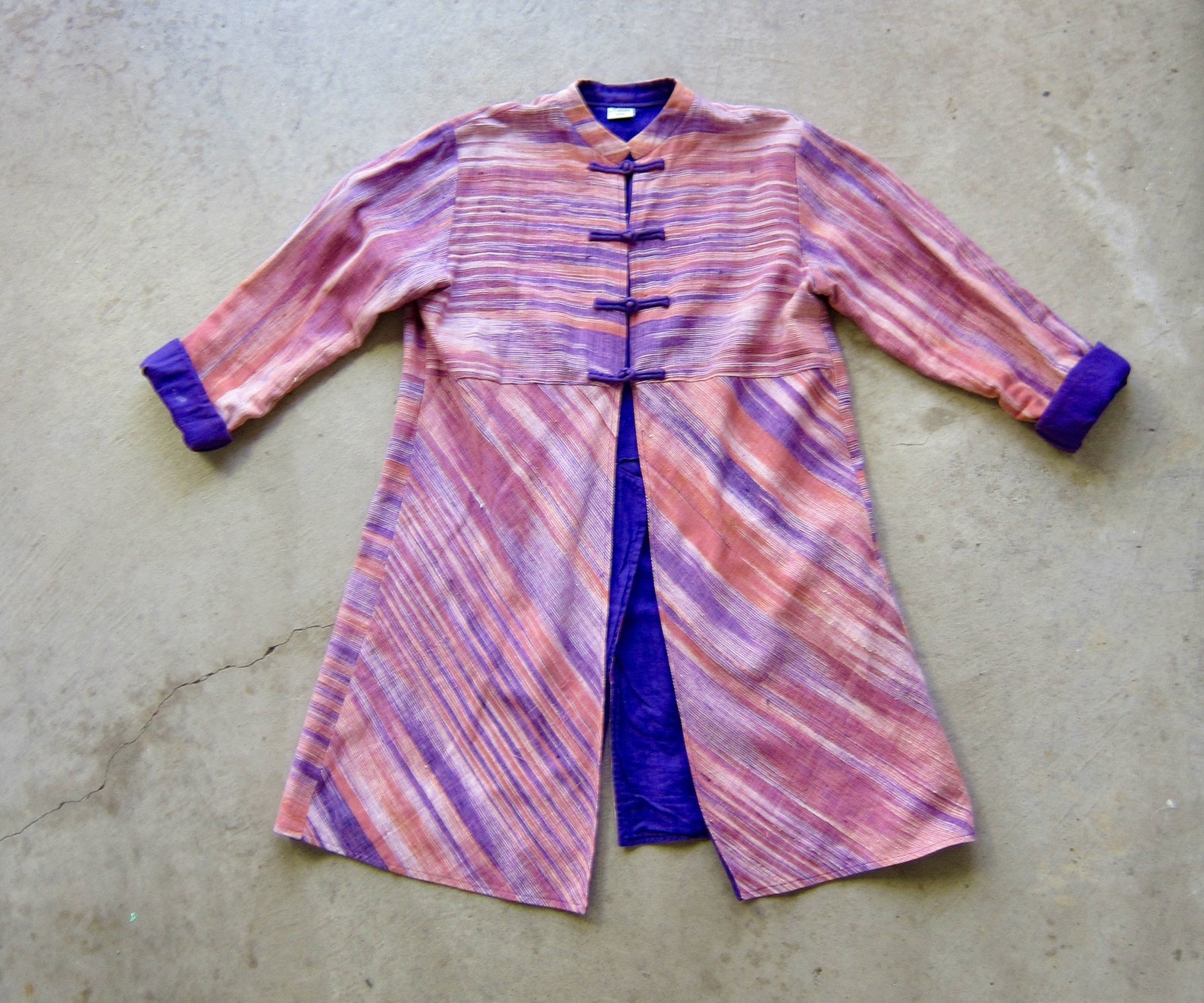 Woven Cotton Kimono Jacket Colorful Nehru Jacket Vintage Etsy