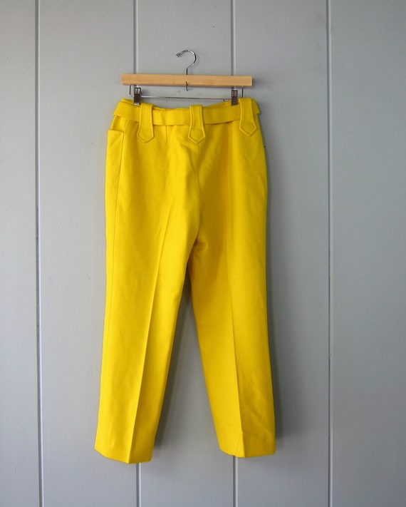 70s Evan Picone YELLOW Wool Pants | Mid Rise West… - image 8