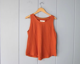 オーバーサイズコットンガーゼトップス | ミニマルなスラウチシャツ