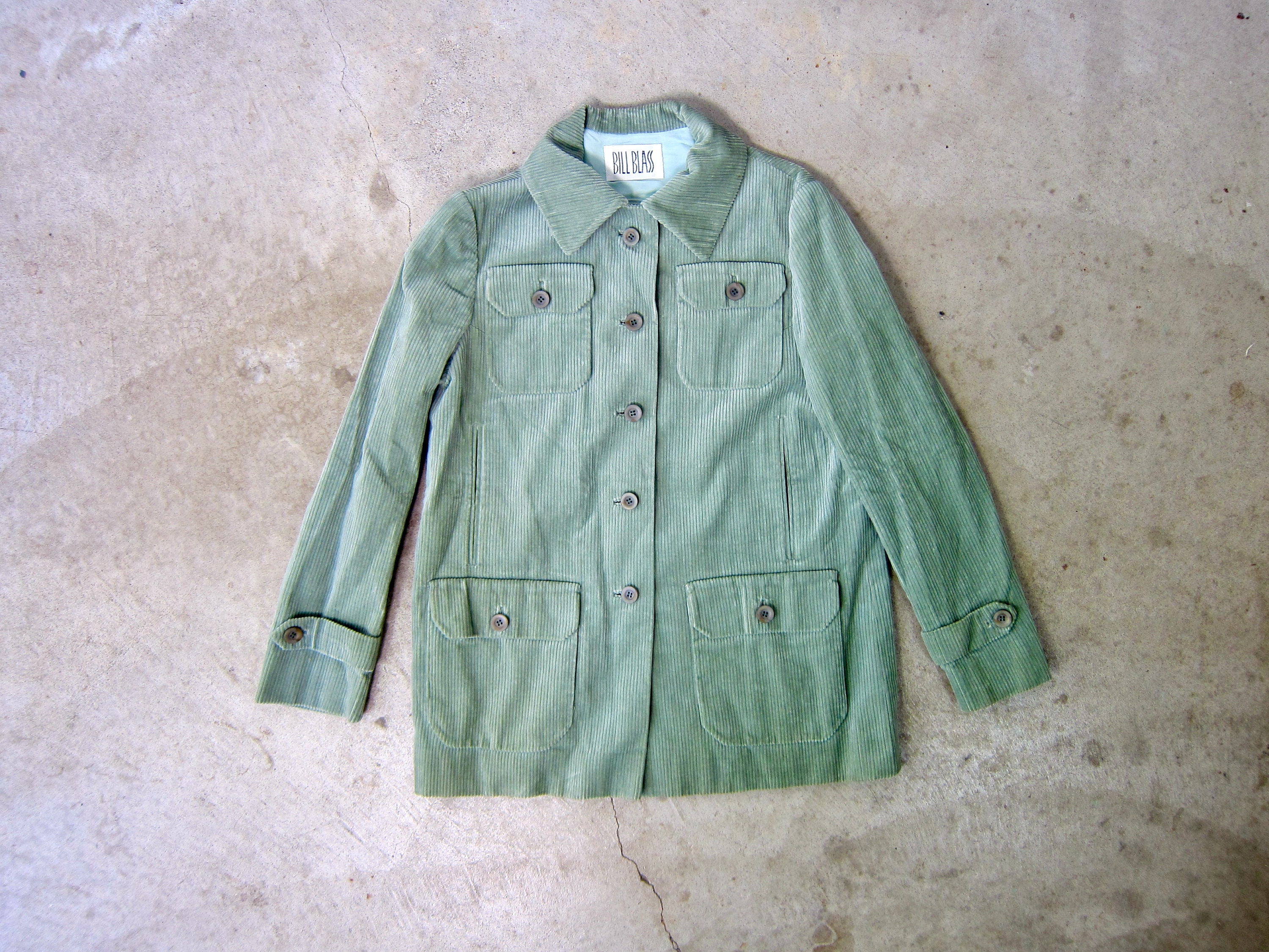 70s BILL BLASS Green Corduroy Jacket 
