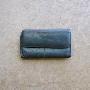70s Dark Green Coach Leather Wallet | Leather Billfold Wallet | Vintage Coach Combination Wallet