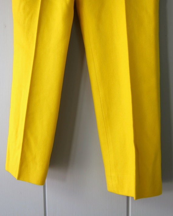 70s Evan Picone YELLOW Wool Pants | Mid Rise West… - image 7
