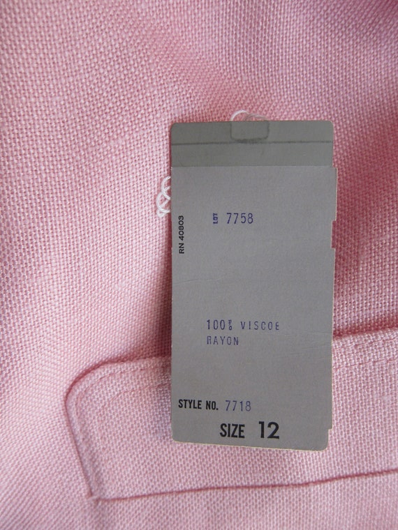 70s Light Pink Rayon Knit Dress | Anne Klein Wove… - image 10