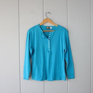 80s Tiny Button Henley Shirt