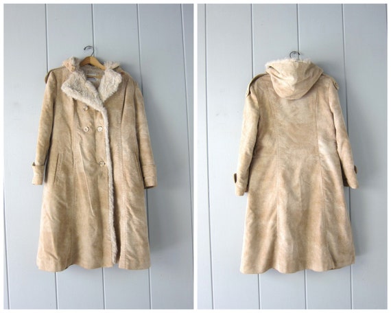 70s Velvet & Faux Fur Winter Coat | Vintage Canada