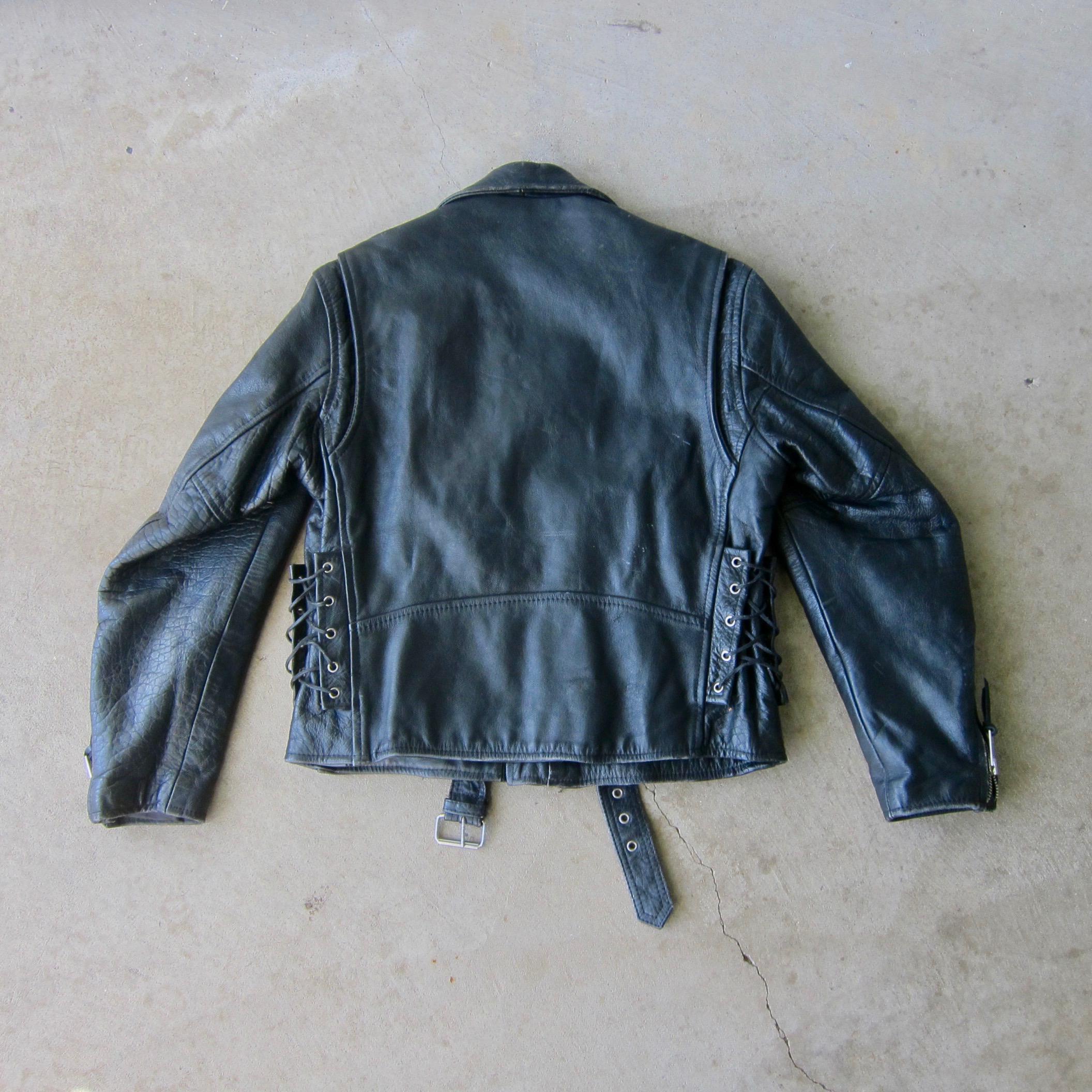 80s Leather Motorcycle Jacket - Etsy