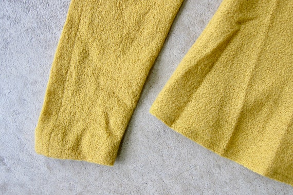 60s Woven Wool Top | Vintage Golden Rod Yellow So… - image 5