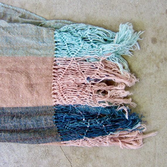 Colorful Long Wool Scarf | Handwoven Oaxaca Neck … - image 3