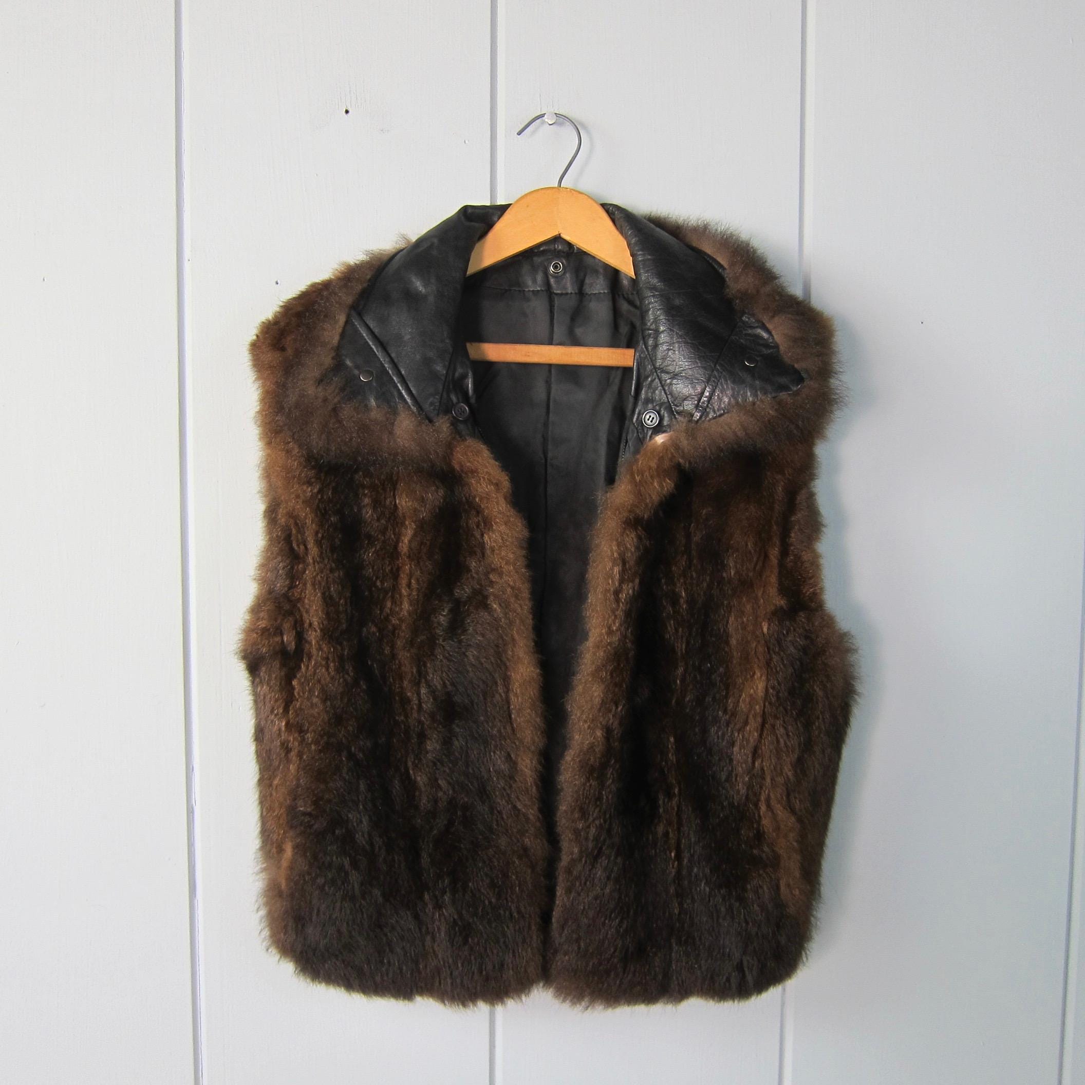 70s Fur Vest - Etsy Canada