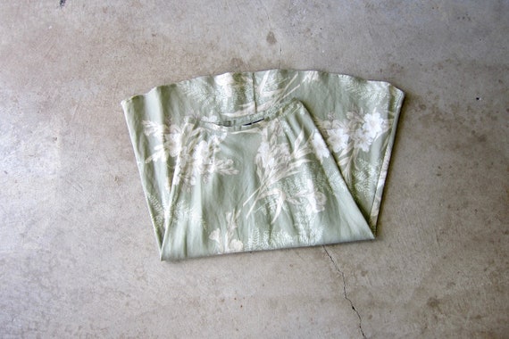 90s Linen Midi Skirt  |Floral Print Summer Skirt … - image 1
