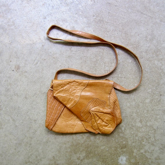 80s Carlos Falchi Butterfly Bag | Brown Leather Cr