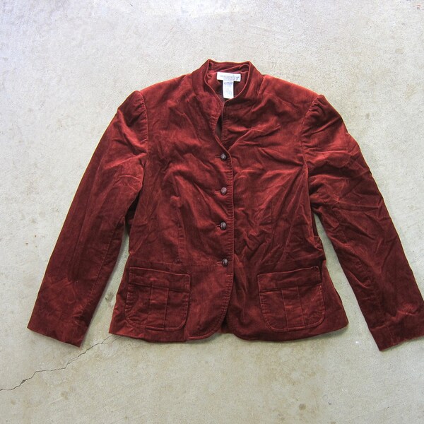 Red Corduroy Jacket Etsy