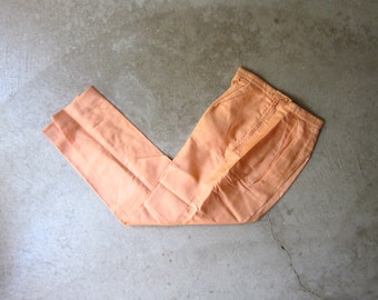 Pantalones pitillo de seda de los años 50 / Pantalones ajustados Shire-Tex / Pantalones plisados de cintura alta de los años 50 / Pantalones minimalistas modernos de estilo twiggy para mujer, talla XXS