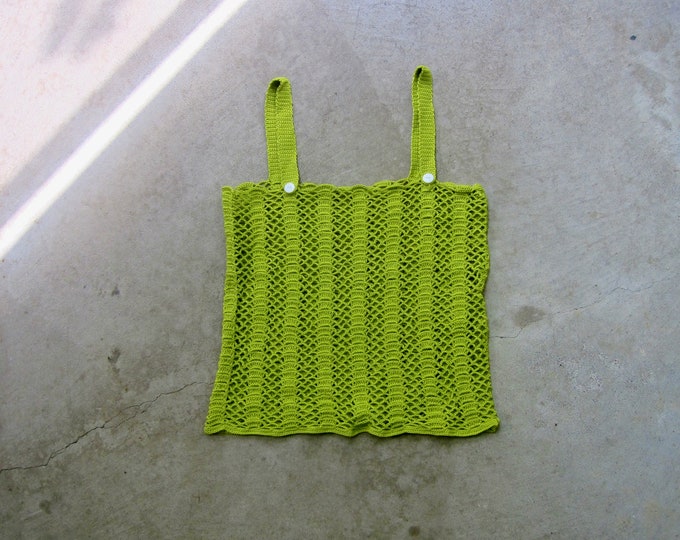 LEEZ Women Knit Sweater Tank - Chartreuse