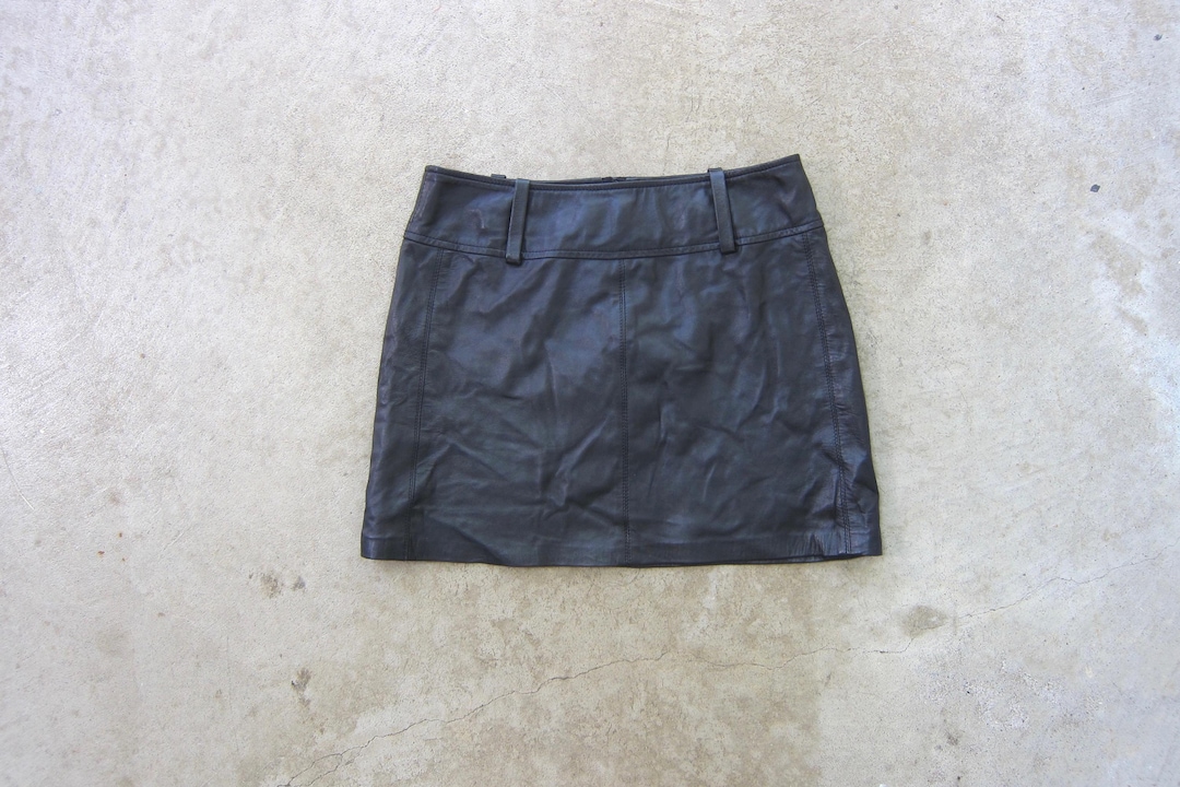 Vintage 90s Blue Black Dogtooth Mini Skirt 8 10 main image 1