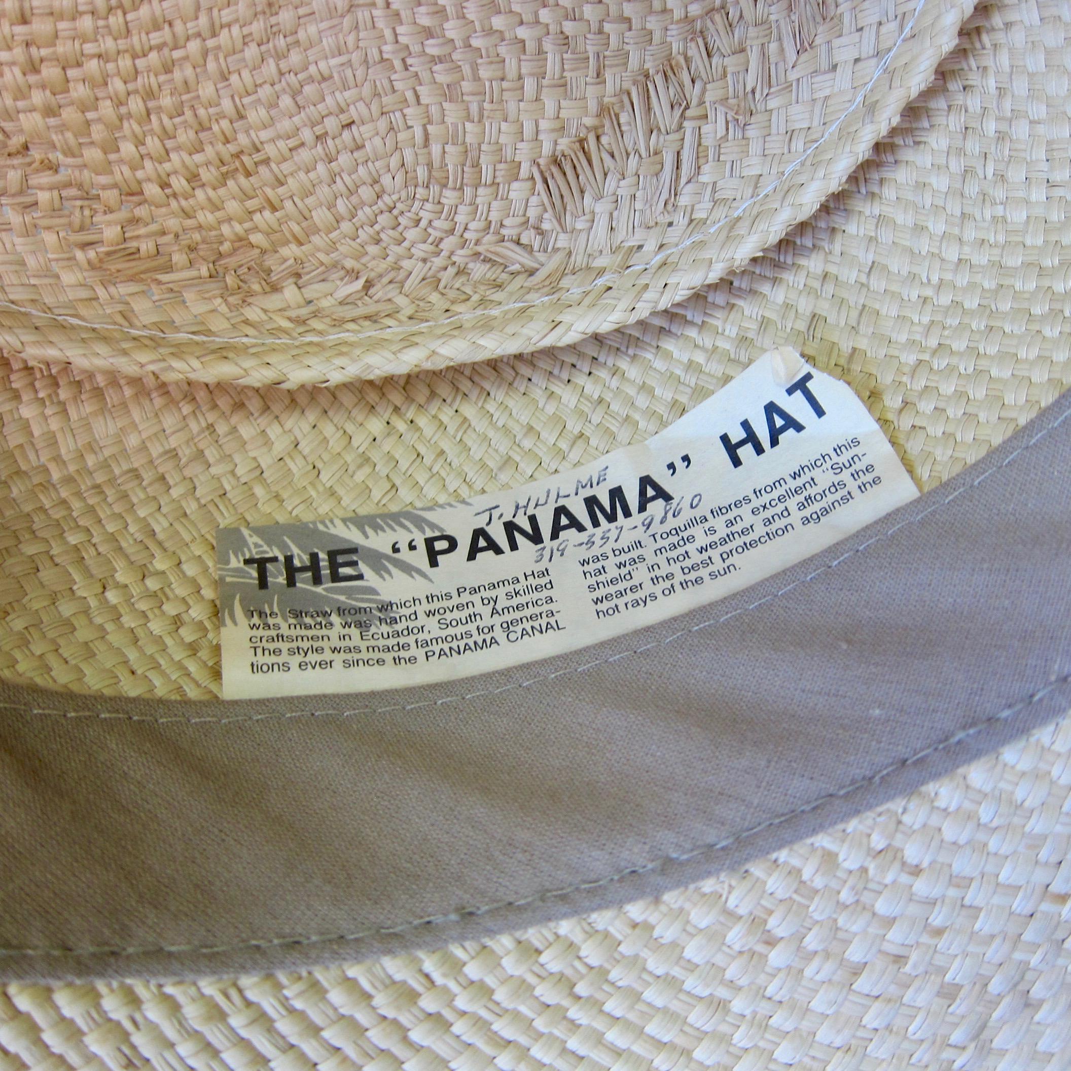 Vintage Eddie Bauer Panama Hat: Handwoven Straw Summer Sun  display picture 1