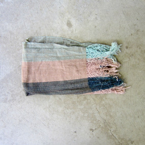 Colorful Long Wool Scarf | Handwoven Oaxaca Neck S