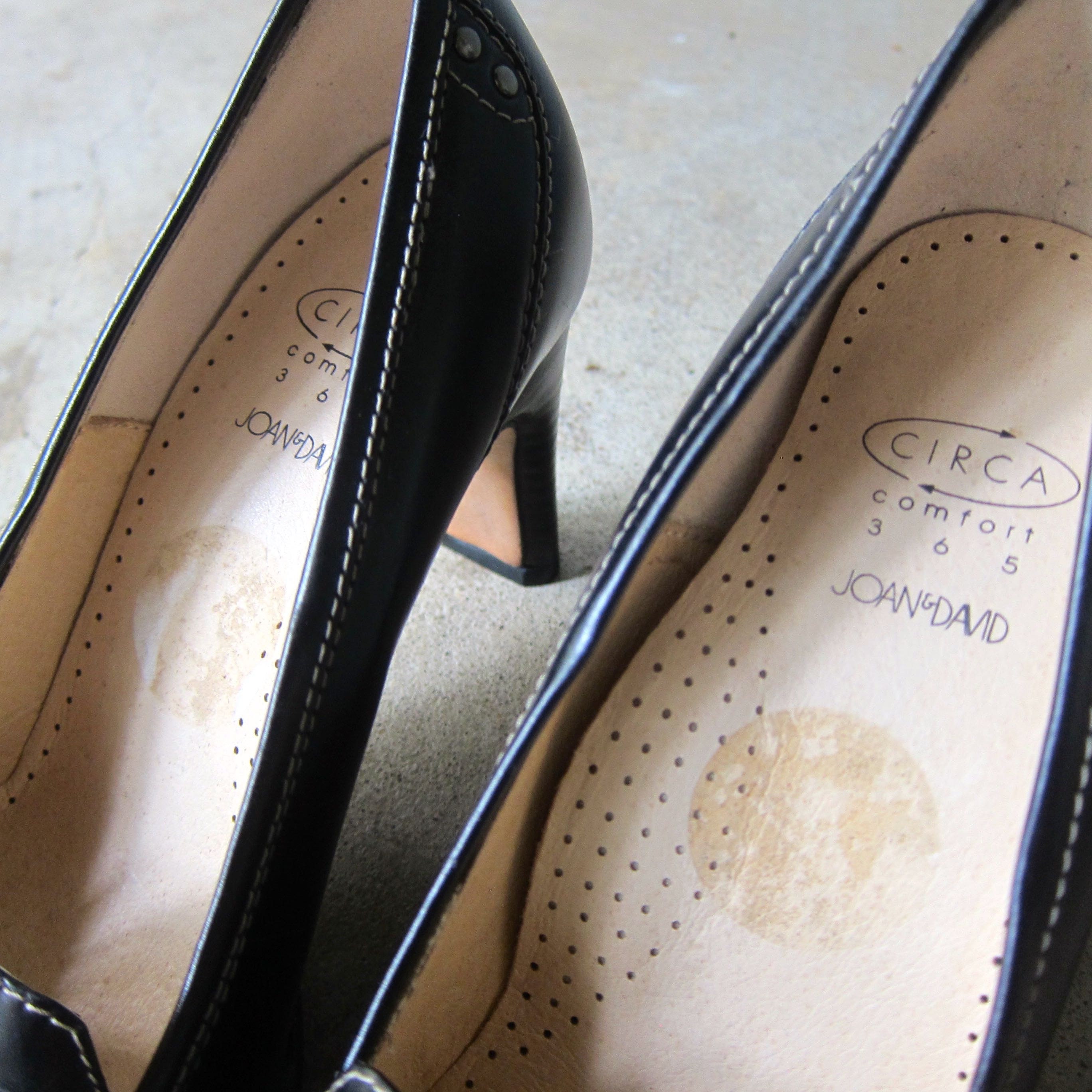 Joan & David Leather Loafers 90s Black High Heels Modern | Etsy