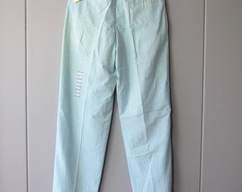 90s Ralph Lauren POLO Trousers | Seersucker Striped Modern