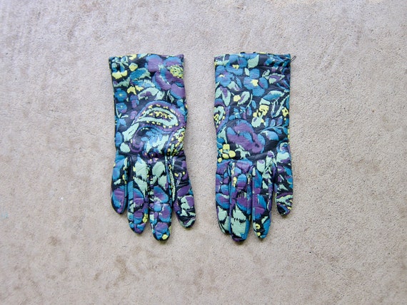 Vintage Floral Leather Gloves | High Quality Drivi
